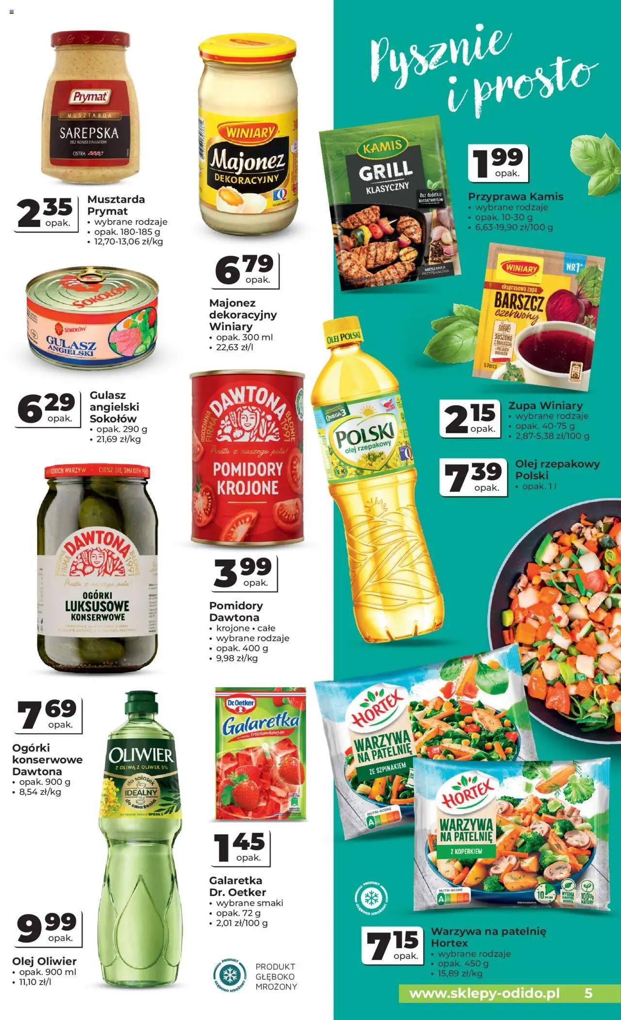 Odido Gazetka od 06.08.2025 | Strona: 5 | Produkty: Galaretka, Grill, Zupa, Ogórki