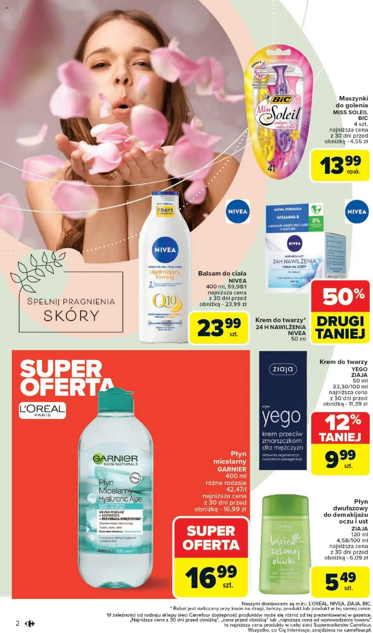 Carrefour Gazetka - Market Zadbać o siebie od 18.08.2025 | Strona: 2 | Produkty: Makijaż, Body, Krem, Lotion