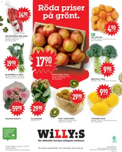 GUL LÖK 1KG, SVERIGE Klass 1. Gul lök i 1kg förpackning. - Förhandsvisning av reklamblad från butik Willys aktuell från 05.01.2026 | Sida: 8 | Produkter: Galler, Kruka, Gul lök, Kiwi