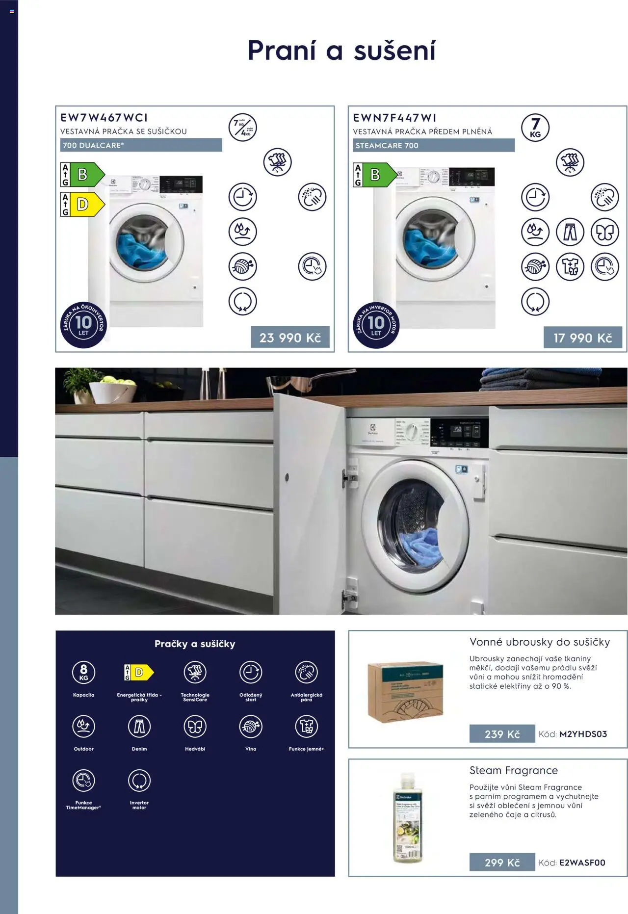 Möbelix leták - Electrolux od 01.04.2025 | Strana: 23 | Produkty: Ubrousky do sušičky, Ubrousky, Pračky, Čaje