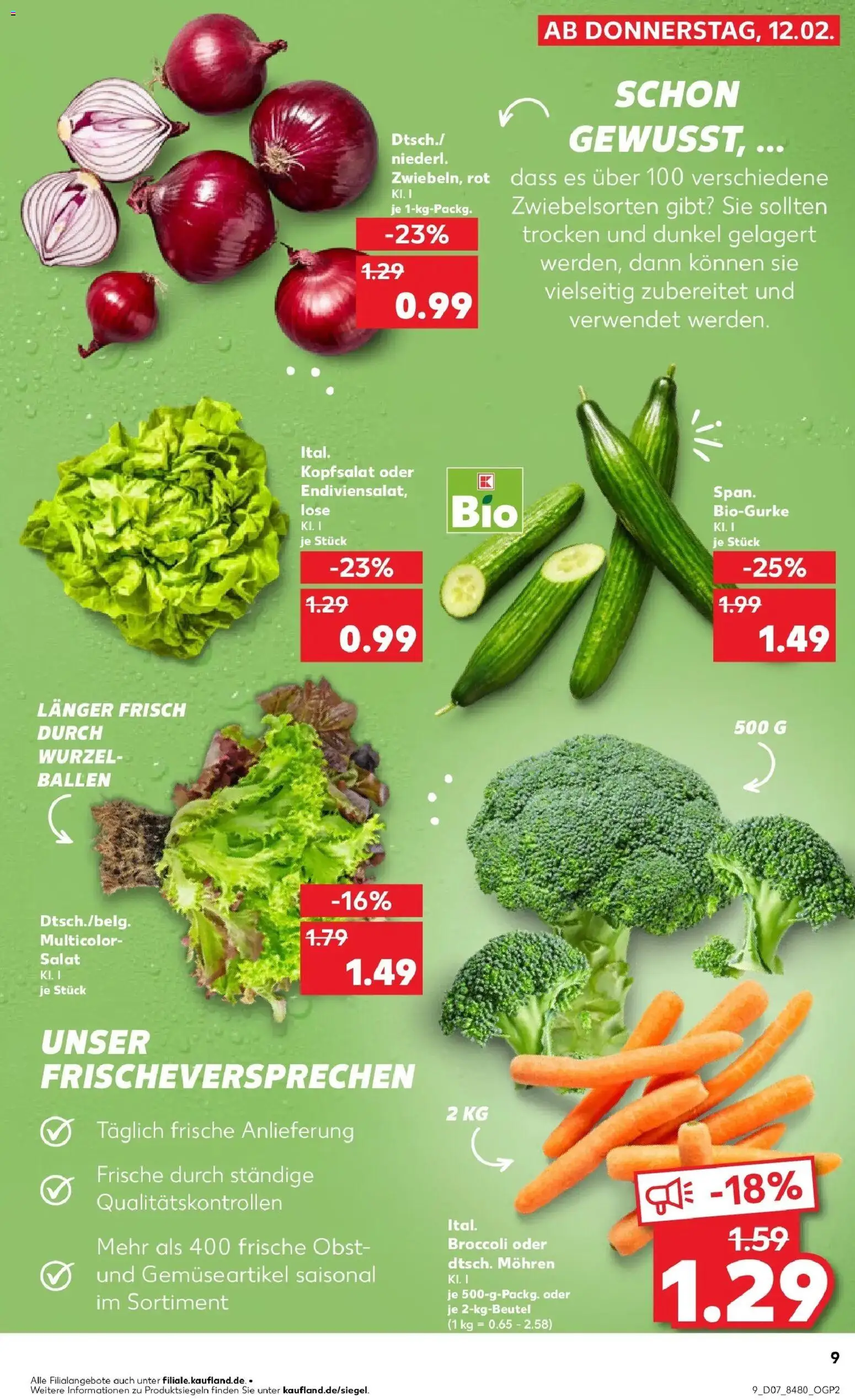Kaufland prospekt Albstadt	 – gültig ab 16.02.2026 | Seite: 9 | Produkte: Mohren, Obst, Salat
