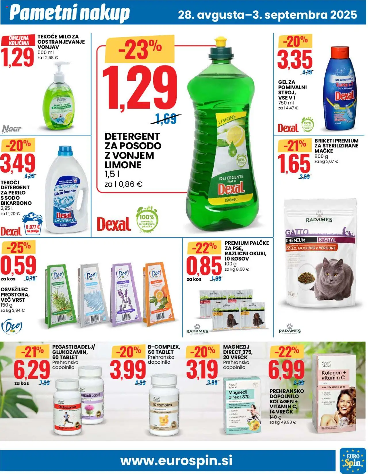 Eurospin - Kranj │ velja od 28.08.2025 | Stran: 11 | Izdelki: Tekoče milo, Kos, Milo, Detergent