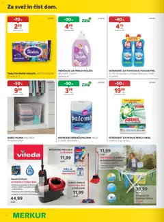 Merkur katalog akcije – veljaven od 04.03.2026 | Stran: 12 | Izdelki: Mehčalec, Toaletni papir, Detergent, Zaboj