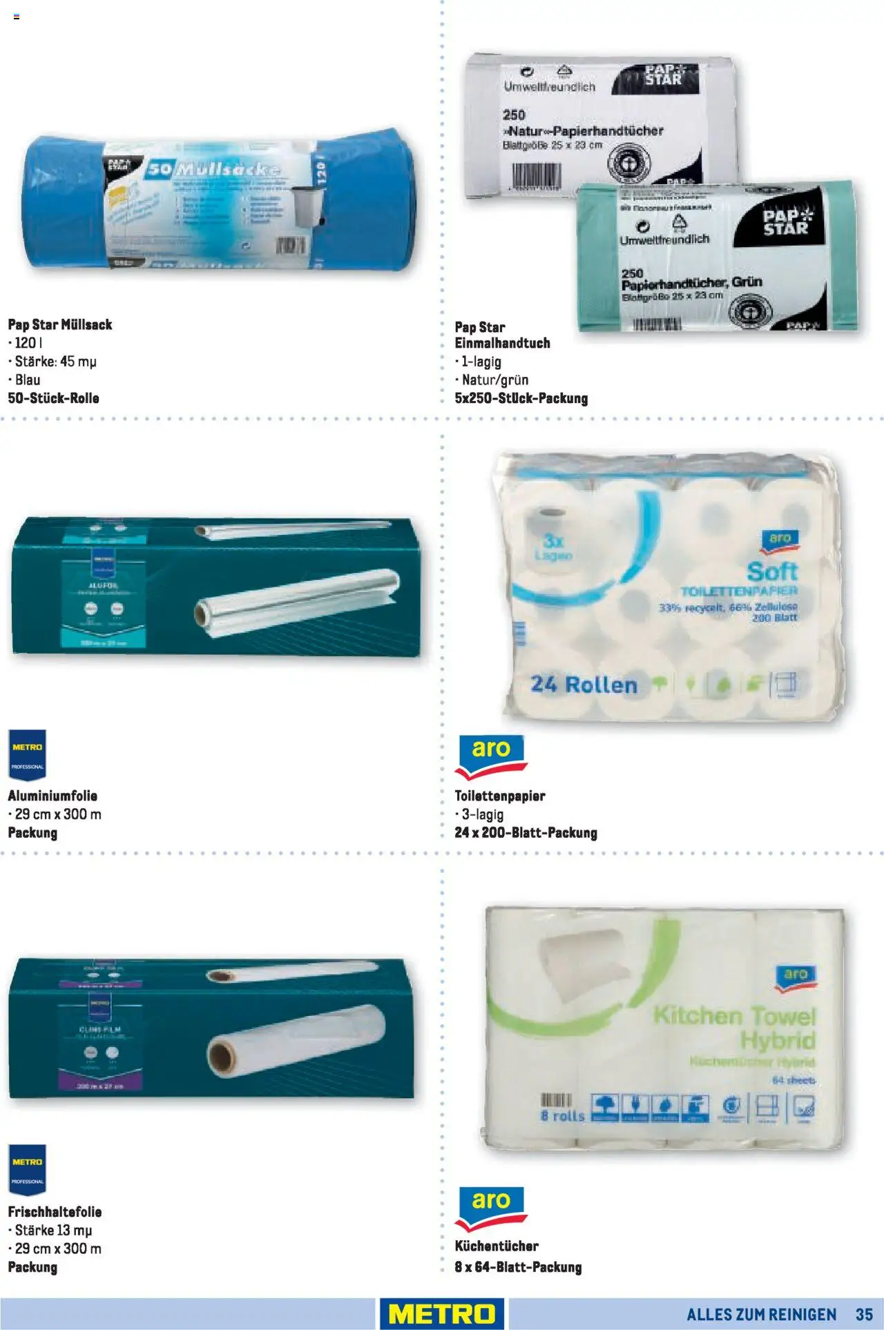 Metro Sortimentskatalog Vereine & Feste – gültig ab 01.06.2024 | Seite: 35 | Produkte: Toilettenpapier