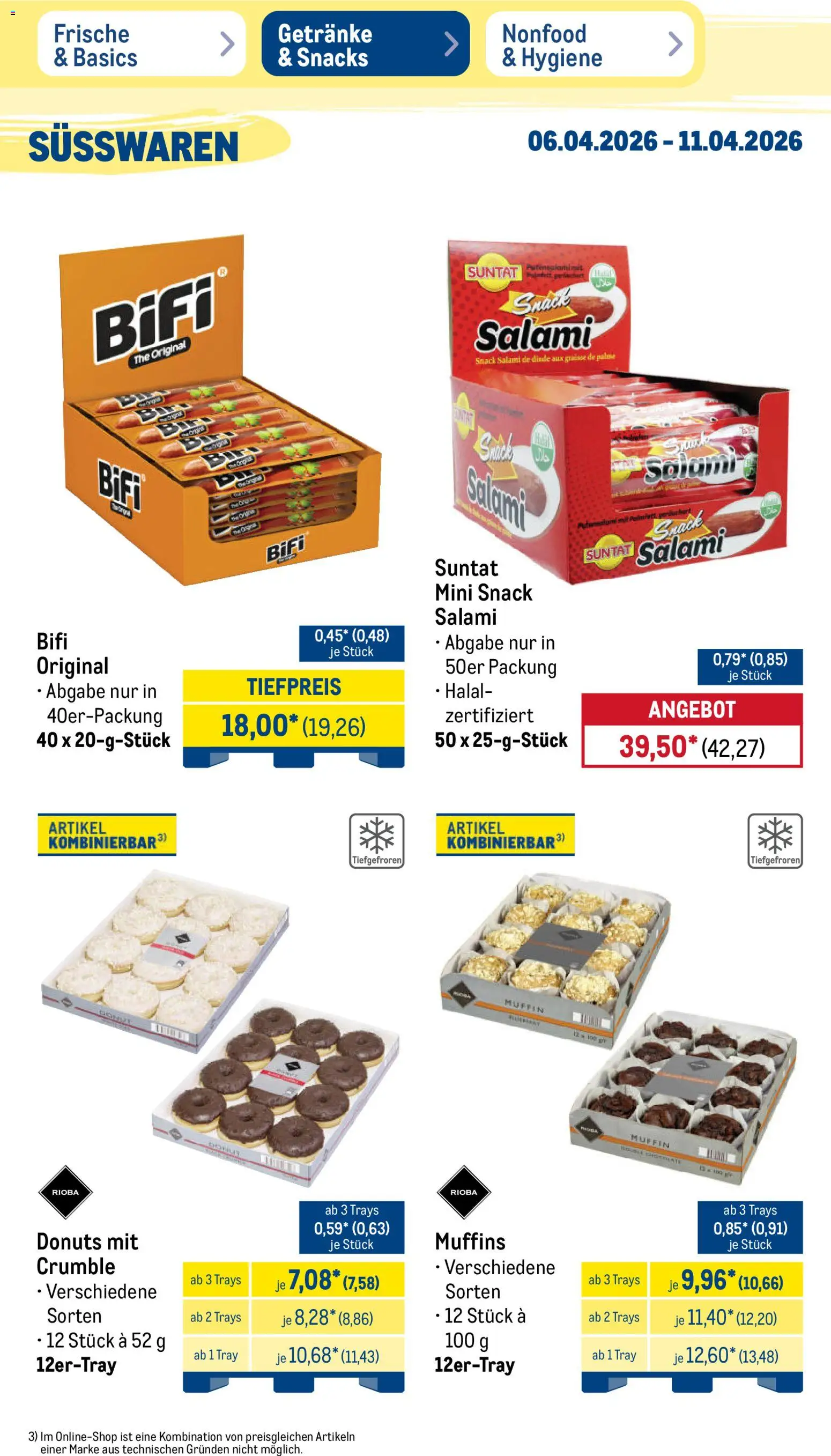 Metro Prospekt 	 – gültig ab 06.04.2026 | Seite: 39 | Produkte: Bifi, Donuts, Salami