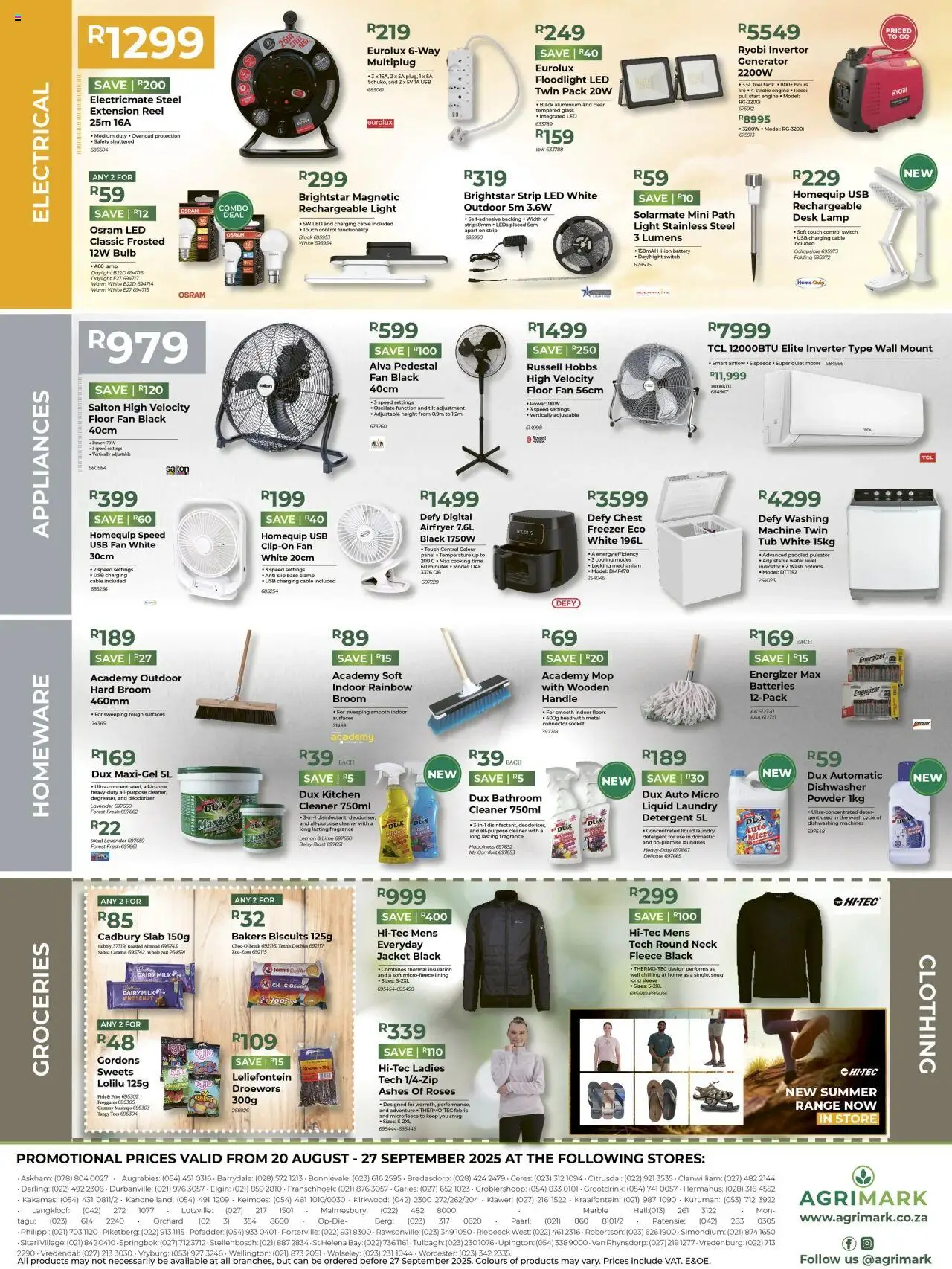 Agrimark Specials │ valid from 20.08.2025 | Page: 8 | Products: Freezer, Thermal insulation, Light, Mop