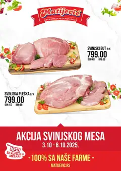Matijevic svinjski buk, svinjska plećka - pregled Matijevic kataloga - važi od 03.10.2025