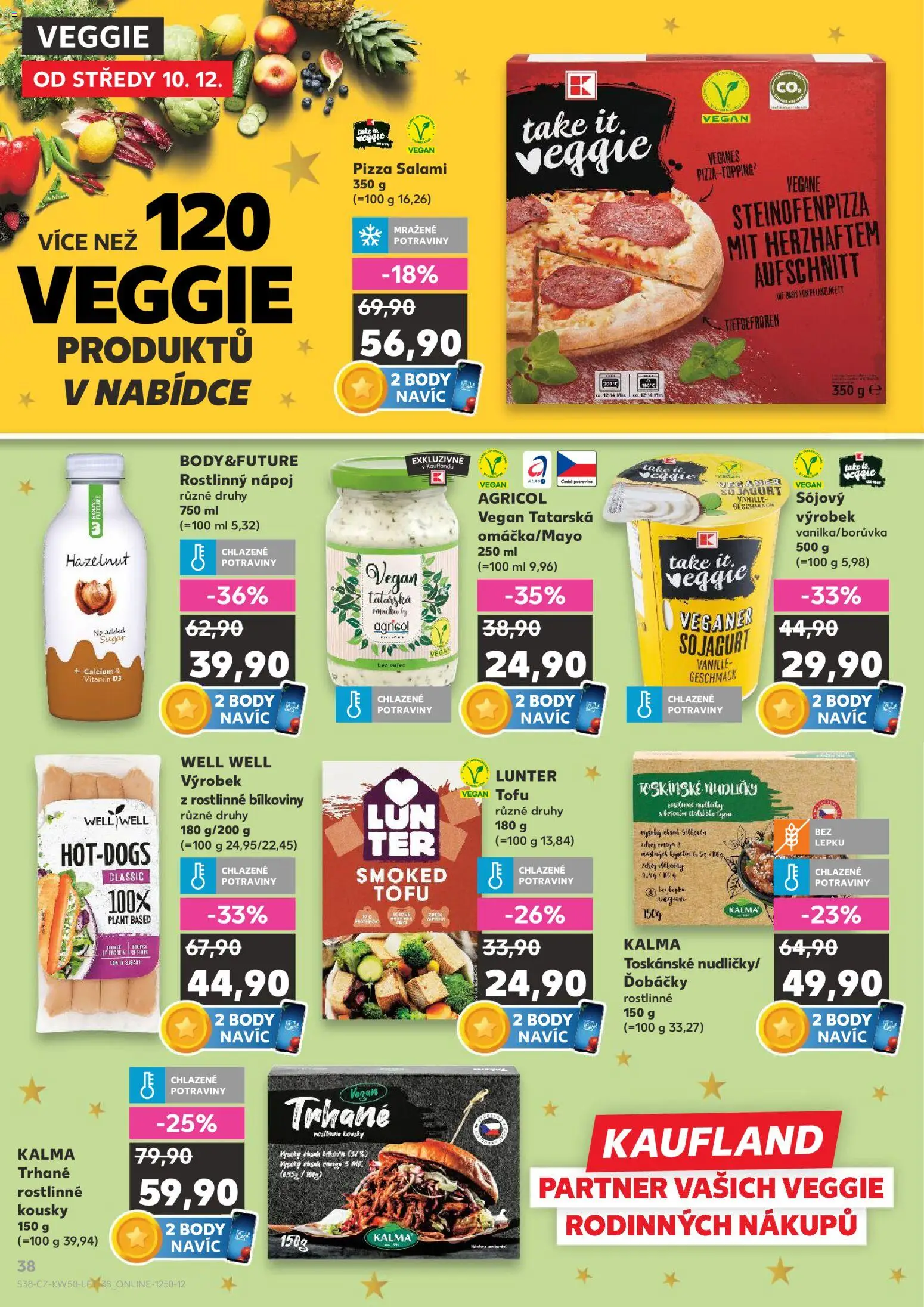 Kaufland leták - Chomutov od 10.12.2025 | Strana: 38 | Produkty: Veggie, Vegan, Pizza, Tofu