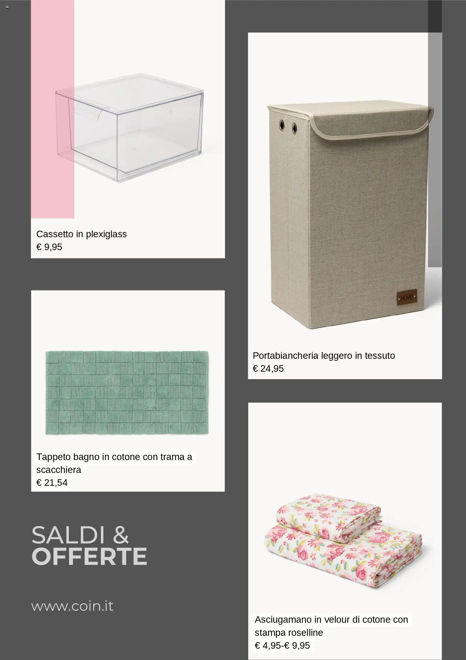 Volantino Coin del 05.01.2026 | Pagina: 5 | Prodotti: Asciugamano, Bagno, Tappeto, Portabiancheria