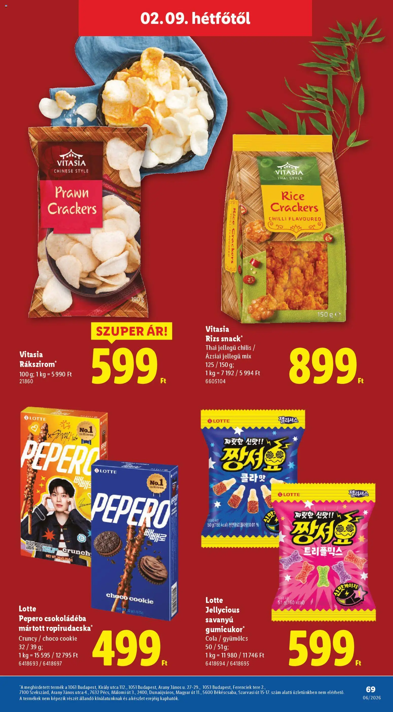 Lidl akciós ujság - amely érvényes a következő dátumtól: 05.02.2026 | Oldal: 69 | Termékek: Gyümölcs, Cola, Rizs