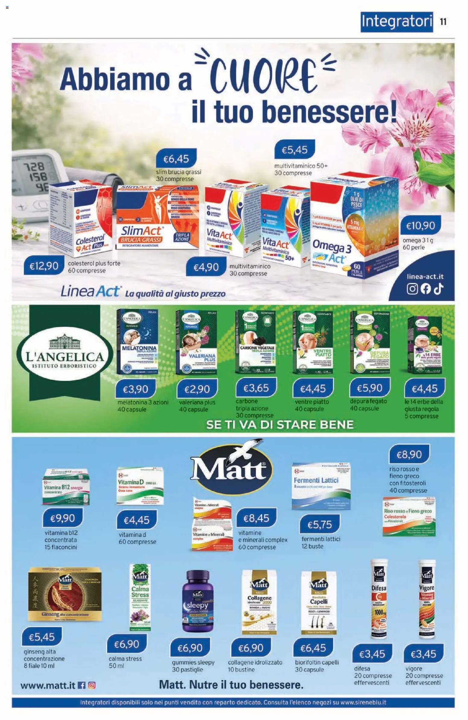 Volantino Sirene Blu del 03.03.2026 | Pagina: 11 | Prodotti: Valeriana, Riso, Piatto, Integratore alimentare