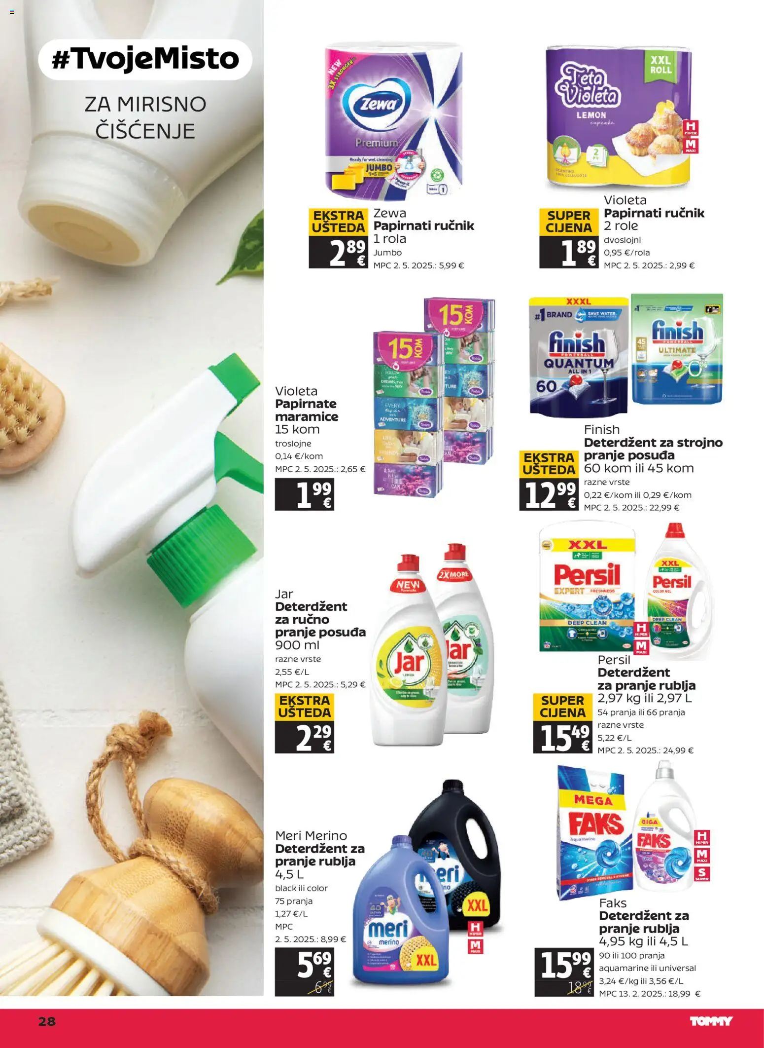 Tommy katalog | vrijedi od 05.03.2026 | Stranica: 28 | Proizvodi: Role, Deterdžent za pranje rublja, Ručnik, Violeta