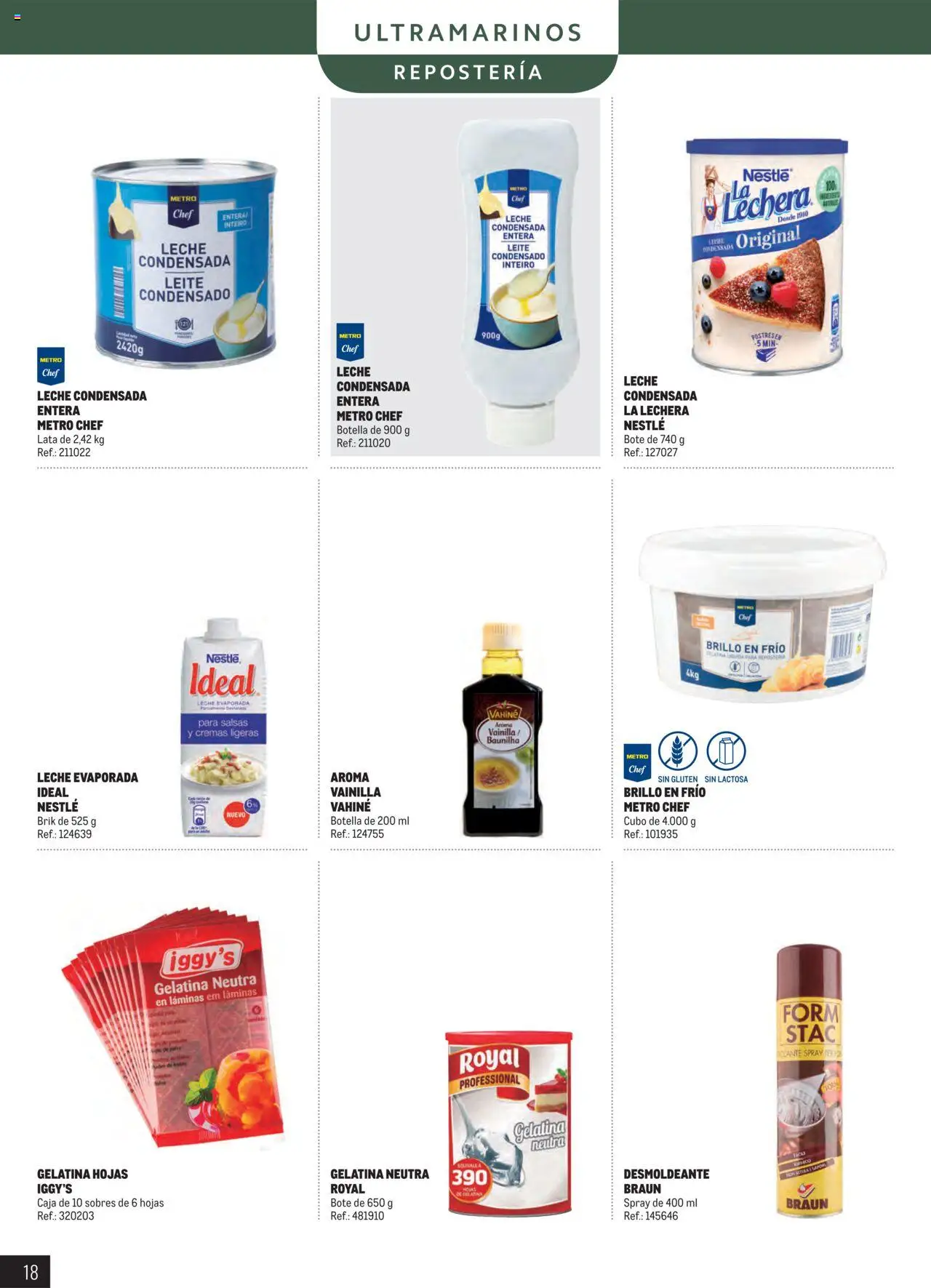 Makro - Despensa Península │ válido desde el 04.03.2025 | Página: 18 | Productos: Gelatina, Leche, Caja