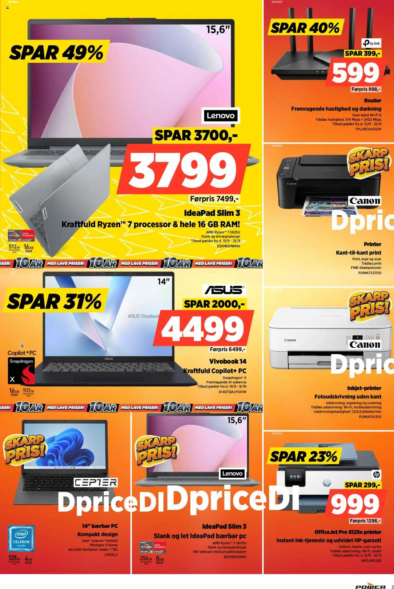 Power tilbudsavis – gyldig fra 19.09.2025 | Side: 3 | Produkter: RAM, Disk, PC, Printer