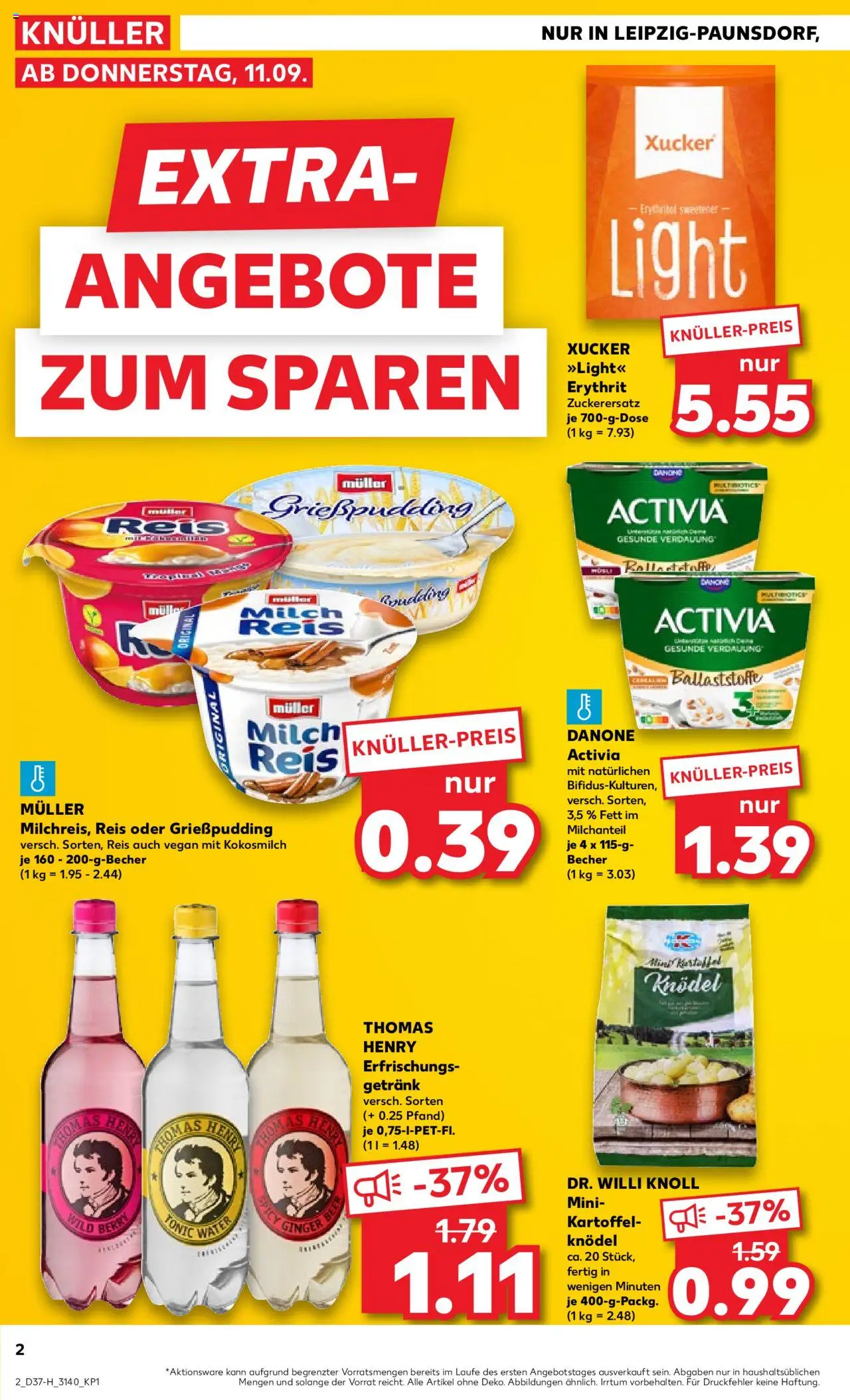 Kaufland prospekt Leipzig	 – gültig ab 11.09.2025 | Seite: 2 | Produkte: Activia, Danone activia, Milch, Reis