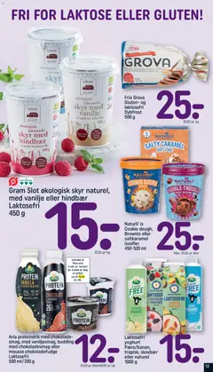 Arla proteindrik med chokoladesmag, med vaniljesmag, budding med chokoladesmag eller mousse chokoladefudge, Laktosefri 500 ml/200 g gyldig fra 25.01.2026 | Side: 13