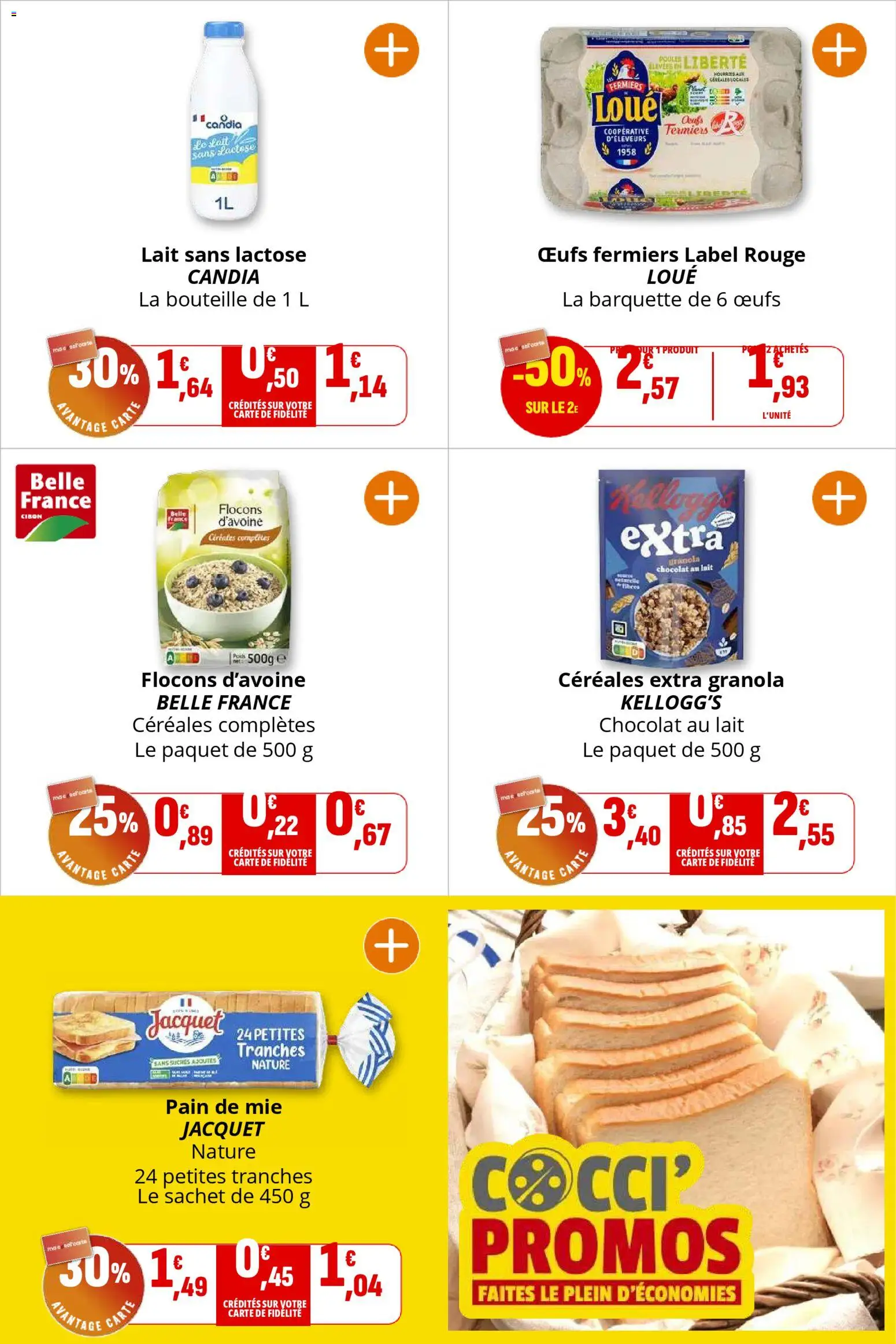 {H1} | Page: 18 | Produits: Lait, Pain, Céréales, Granola