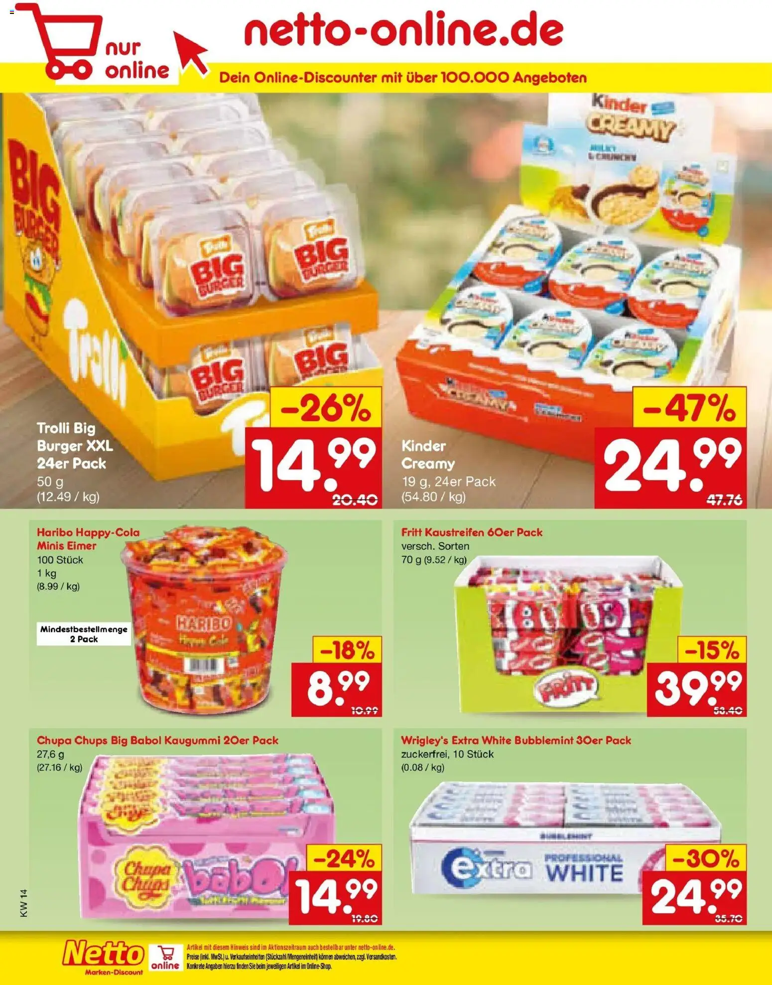 Netto Marken-Discount Prospekt Ergolding	 – gültig ab 30.03.2026 | Seite: 22 | Produkte: Haribo, Burger, Chips