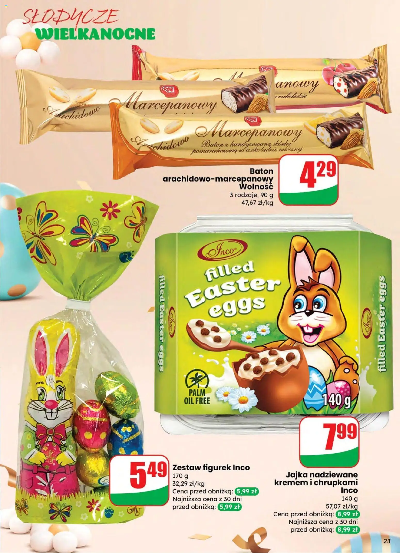 Dino gazetka od 04.03.2026 | Strona: 23 | Produkty: Słodycze, Skórka pomarańczowa, Baton, Jajka