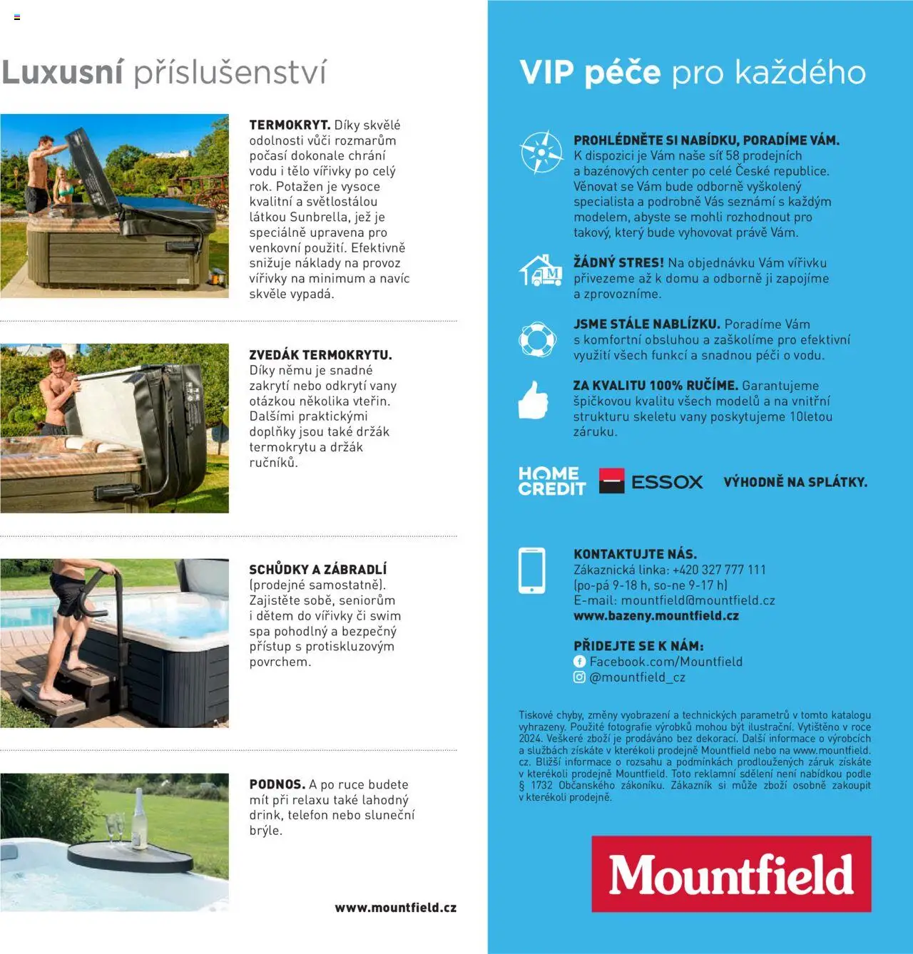 Mountfield katalog - Vířivky od 16.04.2025 | Strana: 32 | Produkty: Podnos, Síť, Telefon, Zábradlí