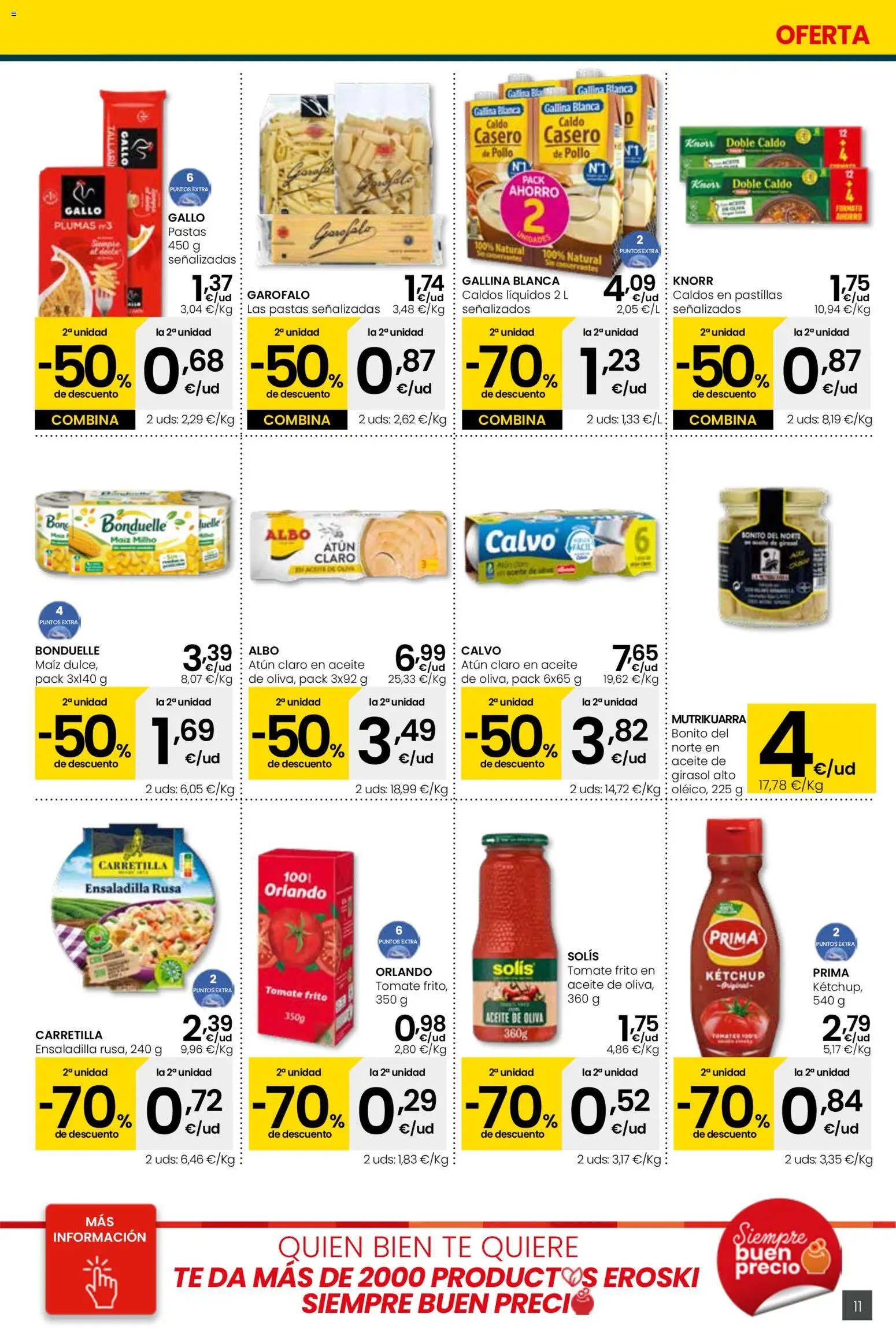 Eroski - Siempre a buen precio Supermercados │ válido desde el 05.01.2026 | Página: 11 | Productos: Aceite, Té, Aceite de oliva, Atún claro