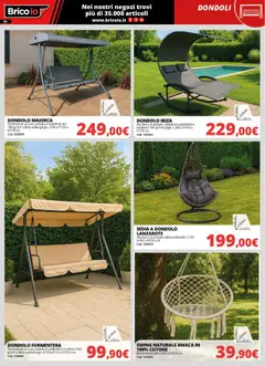 Anteprima del volantino Brico io volantino valido a partire dal 30.03.2026 | Pagina: 39 | Prodotti: Dondolo, Amaca, Sedia