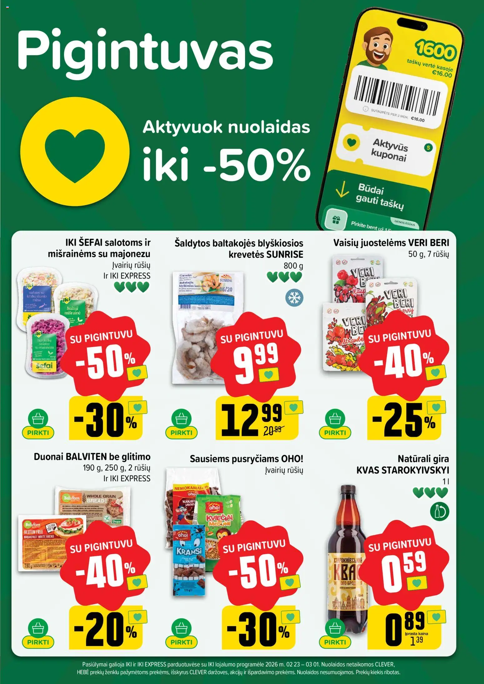 IKI akcijos nuo 23.02.2026 | Puslapis: 37 | Prekių: Salotos