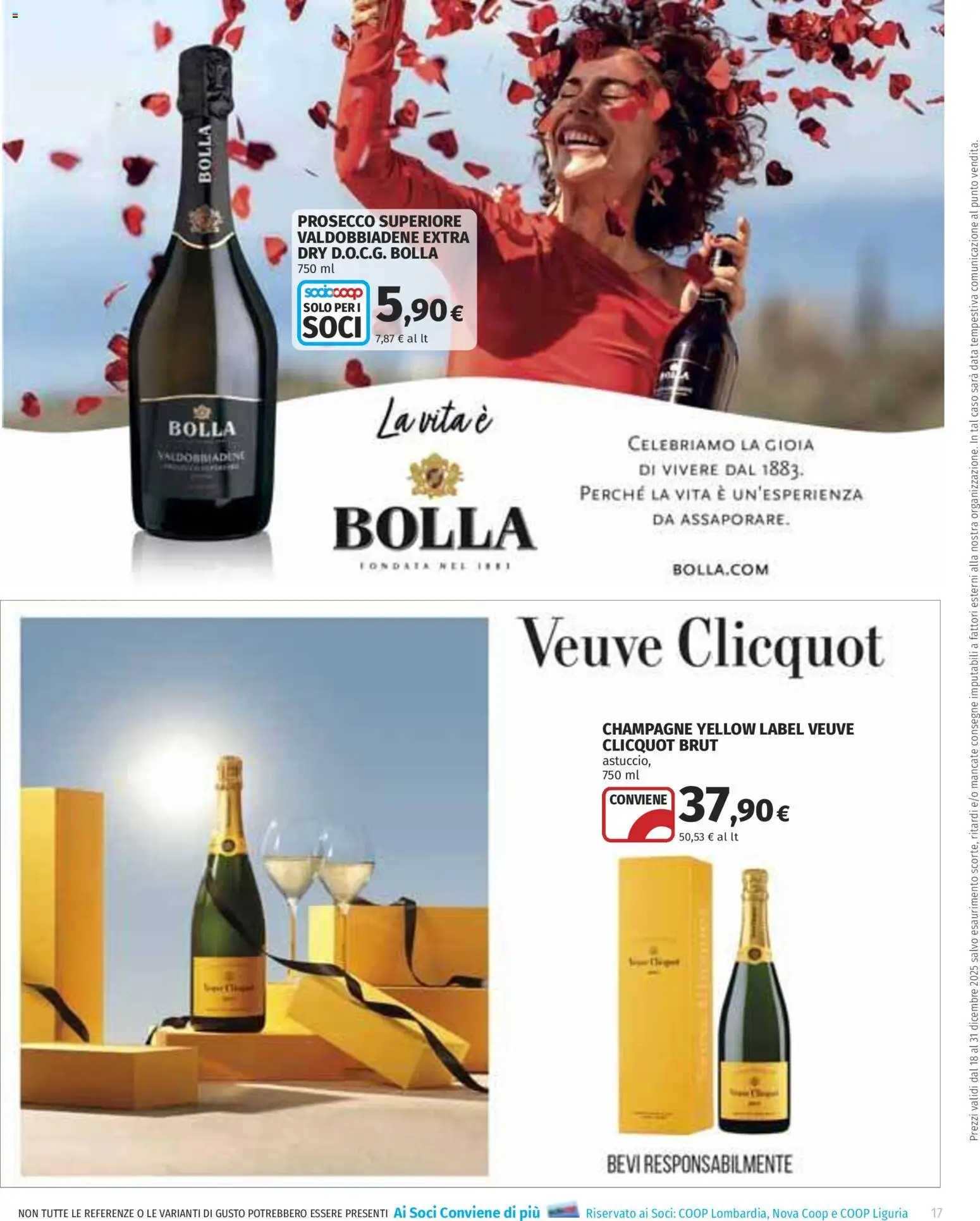 Volantino COOP del 18.12.2025 | Pagina: 17 | Prodotti: Prosecco, Data, Champagne