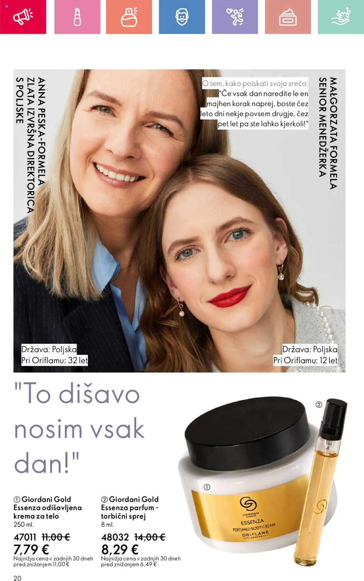 Oriflame katalog 11 │ velja od 03.08.2025 | Stran: 20 | Izdelki: Parfum, Krema, Krema za telo