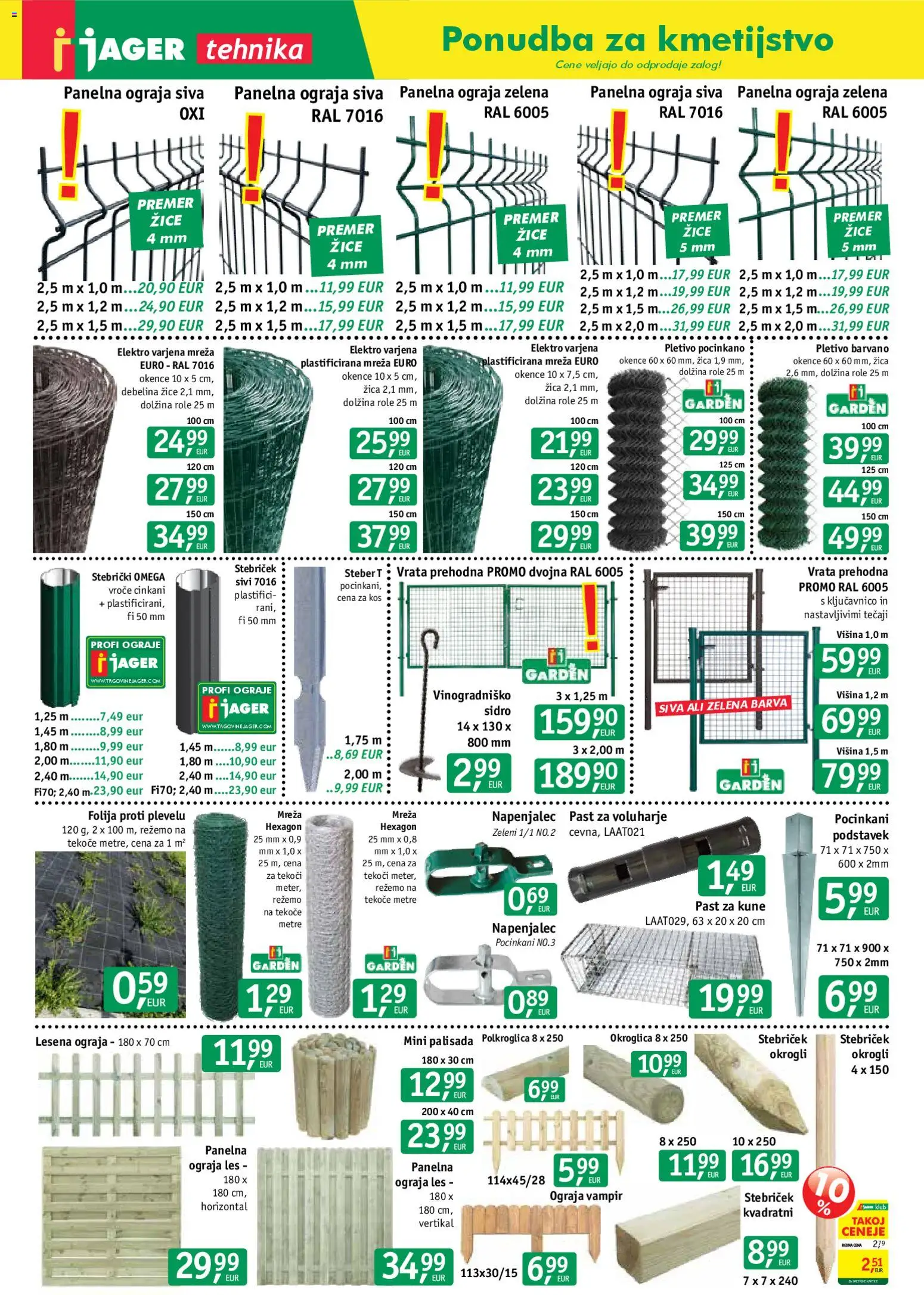 Novi Jager katalog ponudbe – veljaven od 11.02.2026 | Stran: 13 | Izdelki: Kos, Barva, Vrata, Zelena