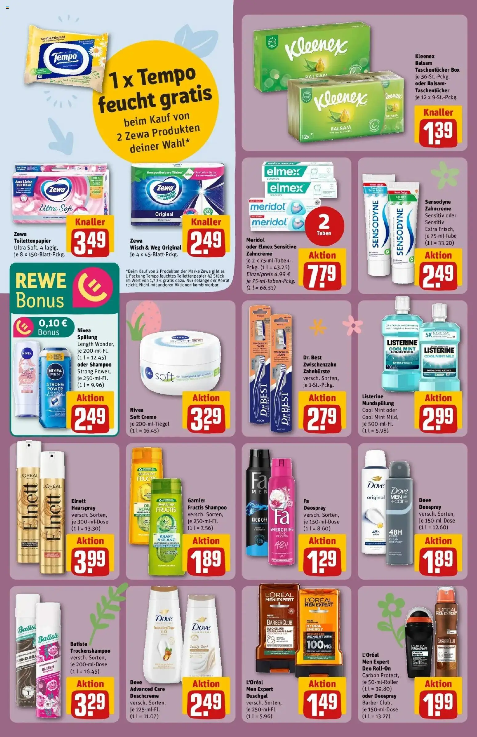 Rewe Prospekt Dachau	 – gültig ab 30.03.2026 | Seite: 32 | Produkte: Shampoo, Haarspray, Tempo, Deo Roll-On