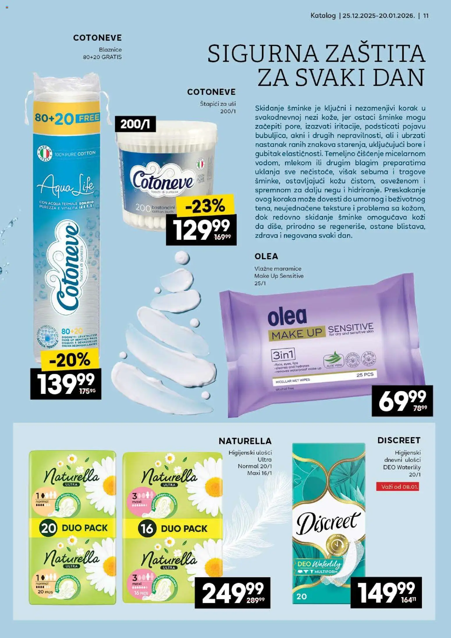 Roda katalog - važi od 25.12.2025 | Strana: 11 | Proizvode: Higijenski ulošci, Vlažne maramice