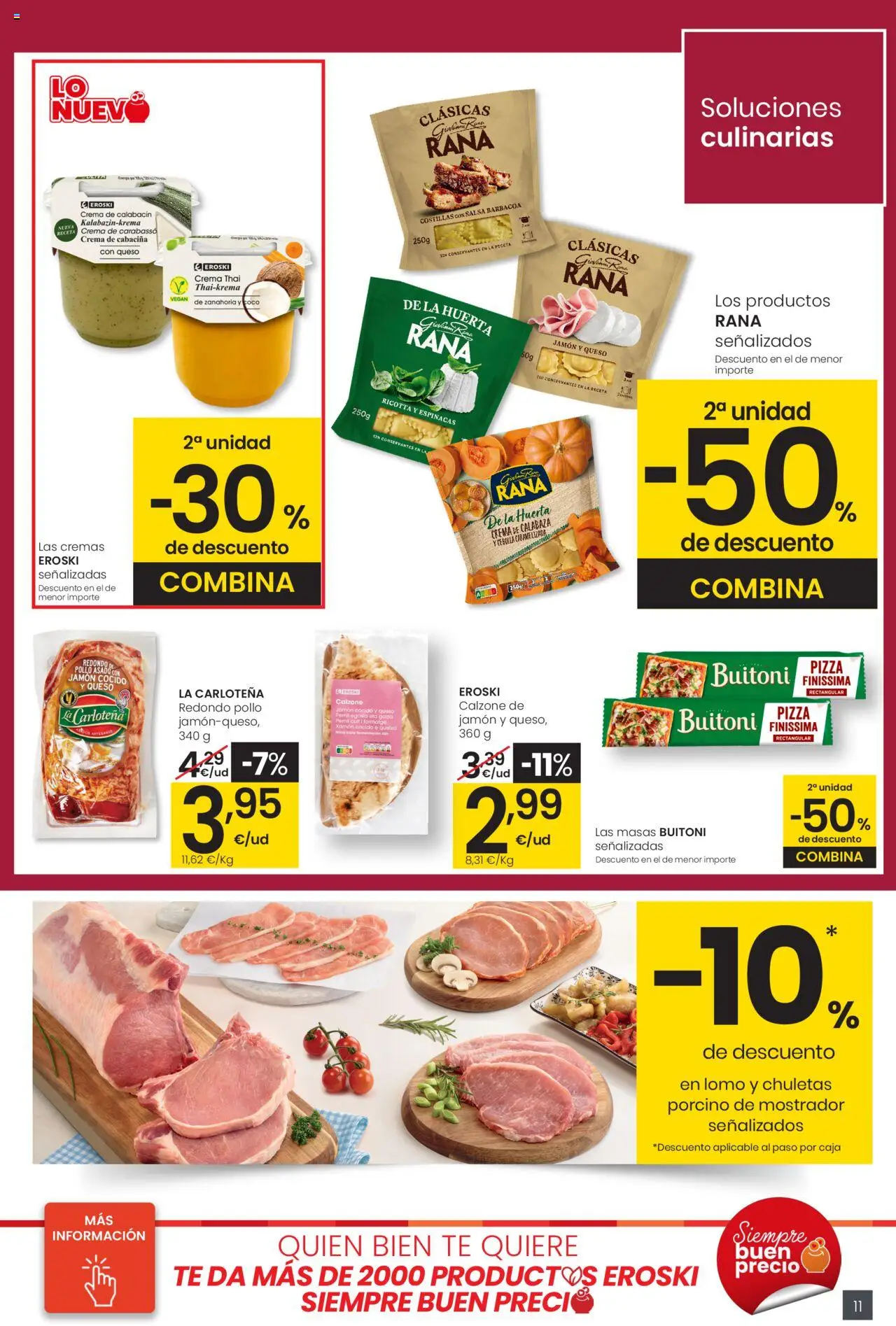 Eroski - Precio más bajo  │ válido desde el 16.10.2025 | Página: 11 | Productos: Zanahoria, Crema, Té, Caja