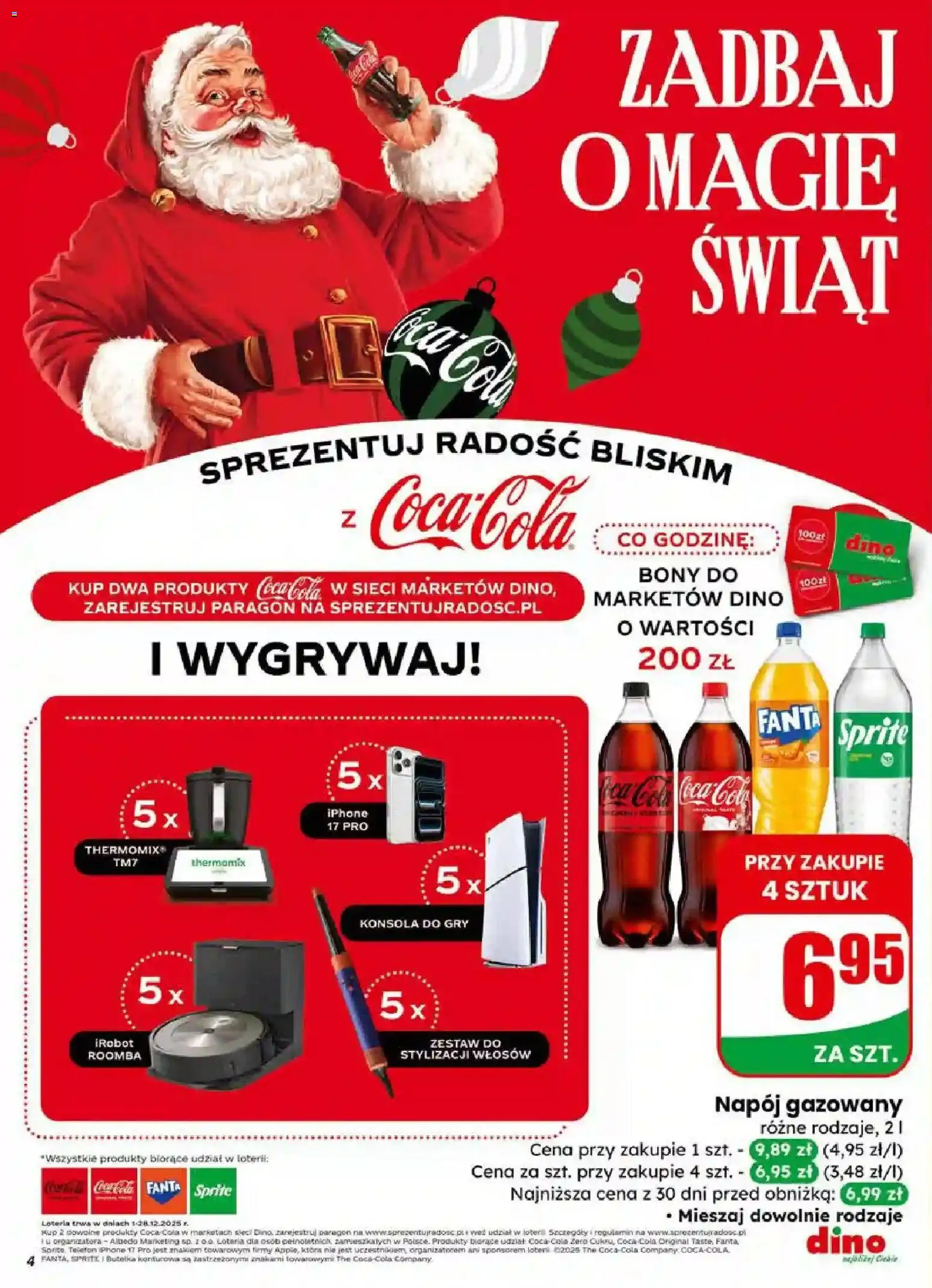 Dino Gazetka od 17.12.2025 | Strona: 4 | Produkty: Coca Cola zero, Cleaner, Gry, Konsola