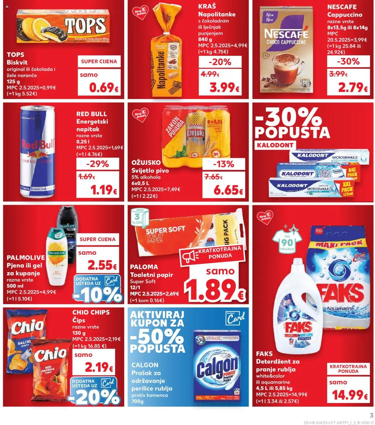 Kaufland katalog | vrijedi od 13.08.2025 | Stranica: 3 | Proizvodi: Faks, Nescafe, Čokolada, Red Bull