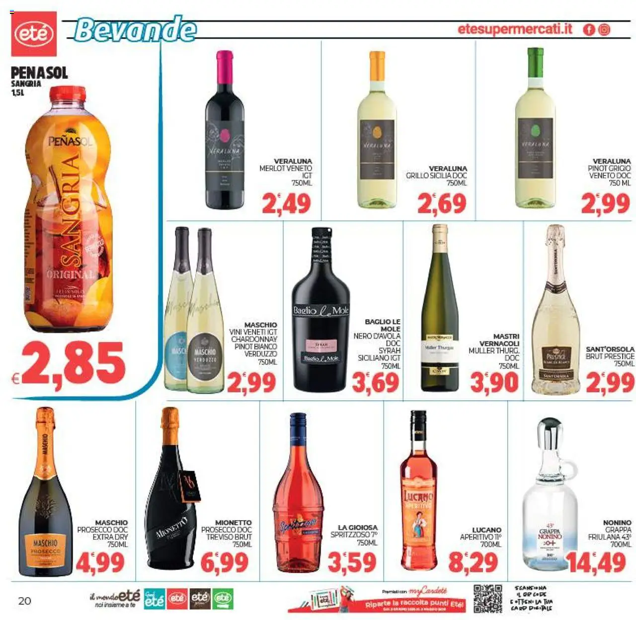 Volantino Eté del 19.08.2025 | Pagina: 20 | Prodotti: Tè, Prosecco, Grappa, Aperitivo