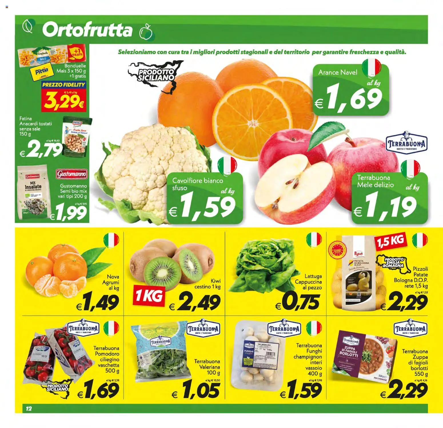 Volantino SuperConveniente del 13.01.2026 | Pagina: 12 | Prodotti: Patate, Cavolfiore, Mais, Cestino