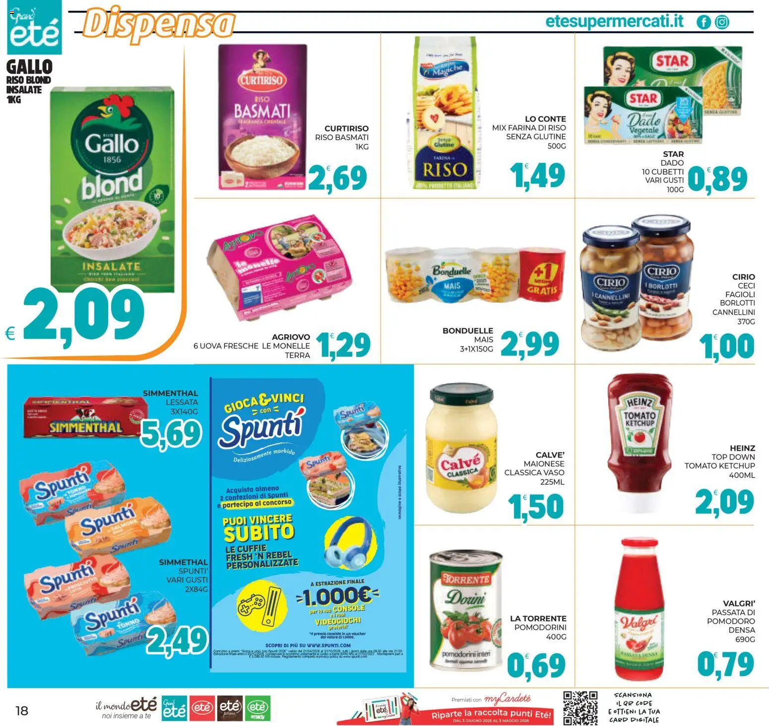 Volantino Eté del 17.04.2026 | Pagina: 18 | Prodotti: Riso, Maionese, Farina, Mais