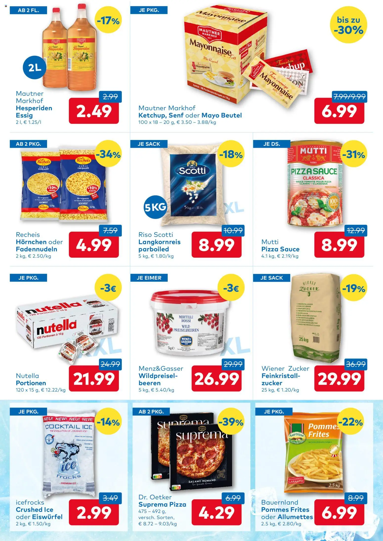 T&G Flugblatt gültig ab 09.04.2026 | Seite: 3 | Produkte: Mayonnaise, Zucker, Pizza, Tomaten
