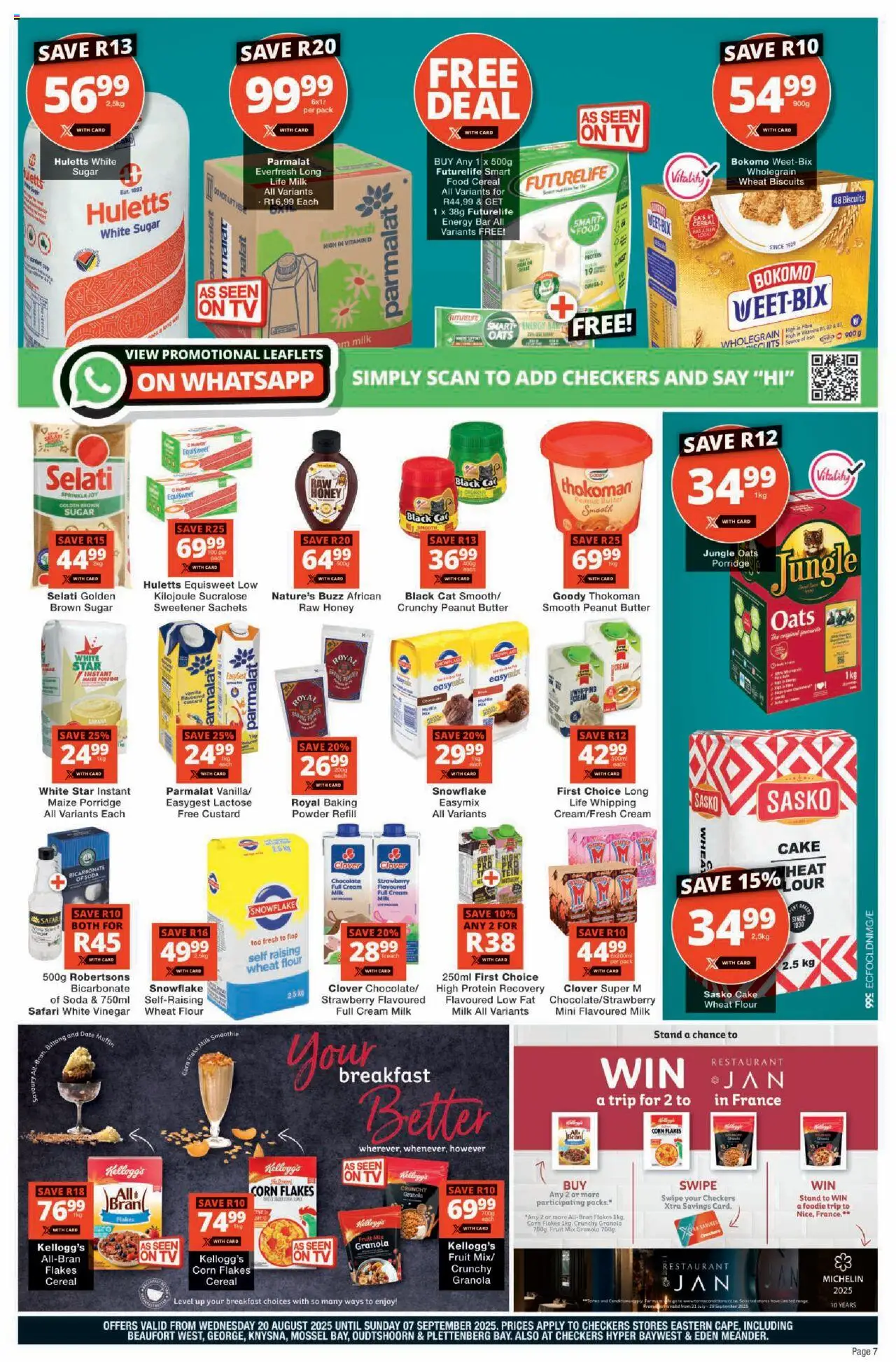 Checkers Eastern Cape - August Month-End Promotion │ valid from 20.08.2025 | Page: 7 | Products: Corn, Flour, Biscuits, Chocolate