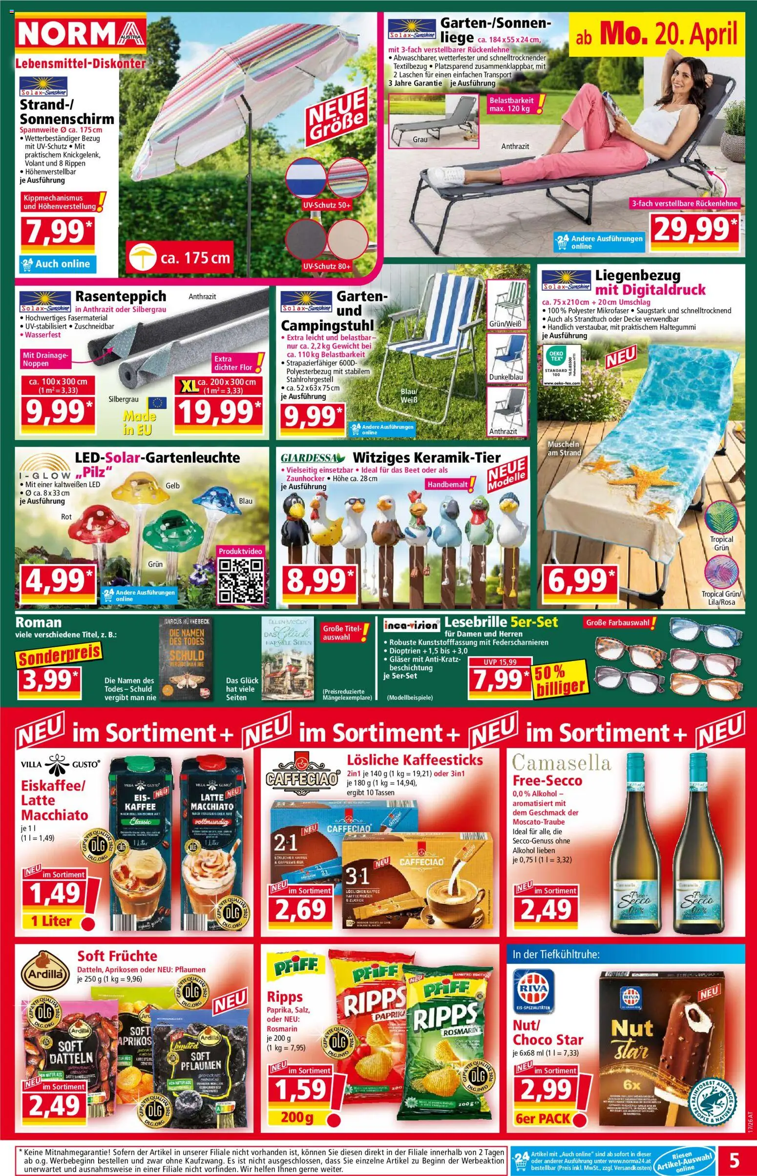 Norma Flugblatt gültig ab 20.04.2026 | Seite: 5 | Produkte: Zucker, Gewicht, Decke, Kaffee