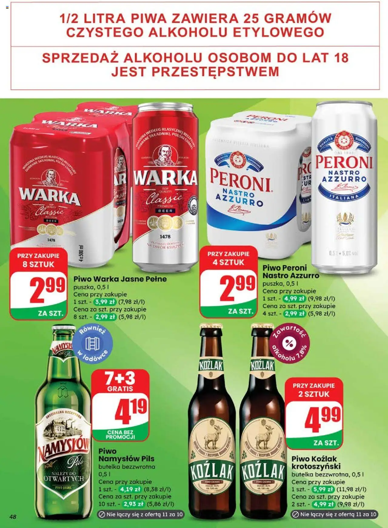 Dino Gazetka od 25.06.2025 | Strona: 48 | Produkty: Warka, Piwo Warka, Piwo, Piwo Namysłów