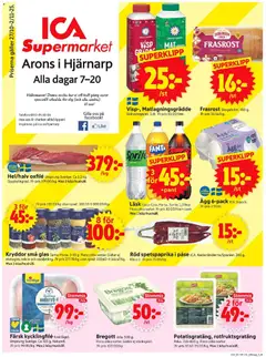 ICA Supermarket - Hjärnarp - Förhandsvisning av reklamblad från butik ICA Supermarket aktuell från 27.10.2025