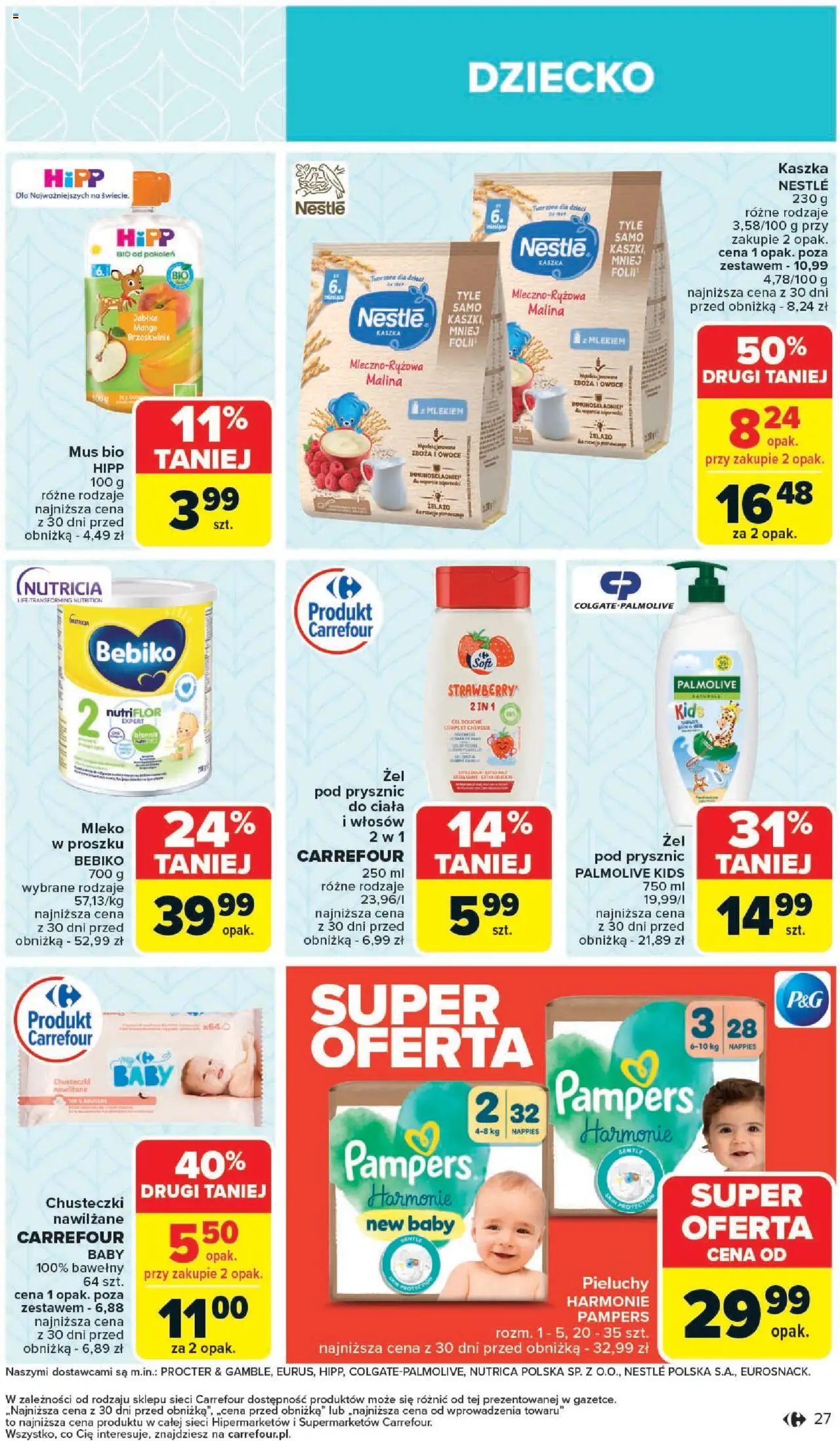 Carrefour Gazetka od 09.06.2025 | Strona: 29 | Produkty: Malina, Pampers, Mleko, Brzoskwinie