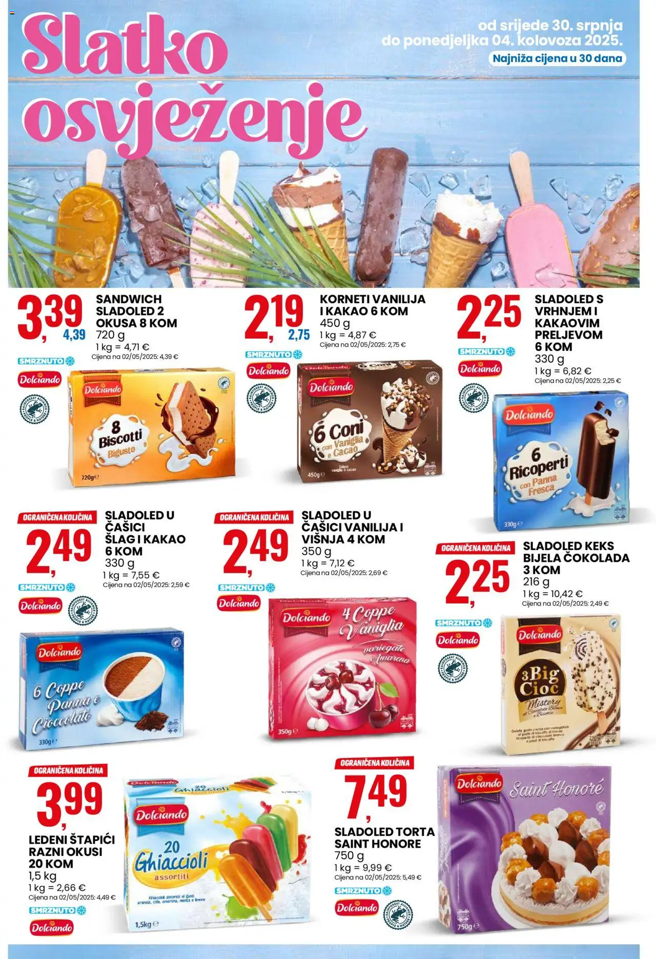 Eurospin katalog | vrijedi od 30.07.2025 | Stranica: 8 | Proizvodi: Čokolada, Sladoled, Kakao, Šlag