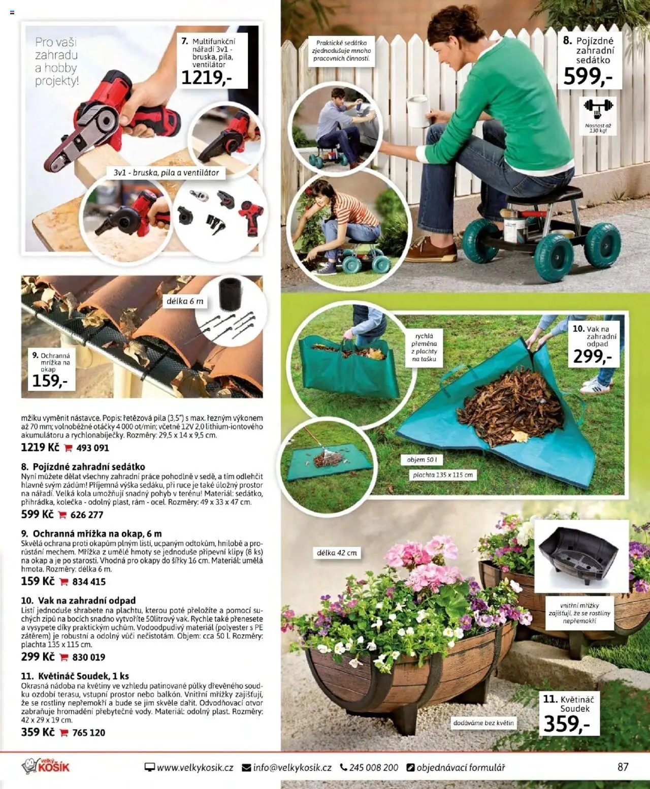 Velký Košík katalog říjen od 01.10.2025 | Strana: 87 | Produkty: Plachty, Rostliny, Květiny, Květináč