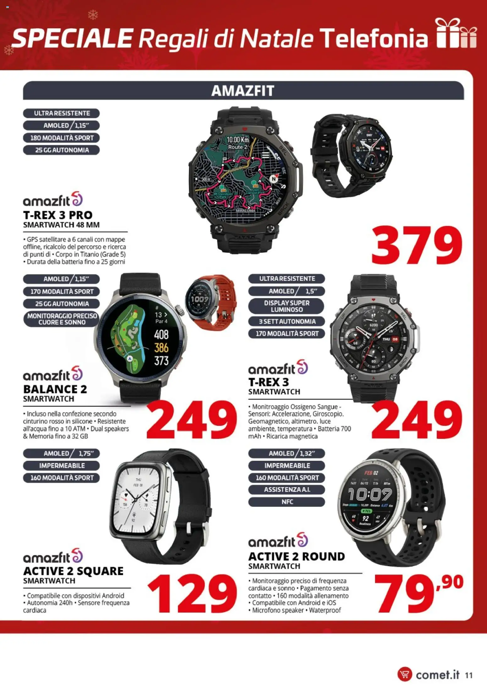 Volantino Comet del 04.12.2025 | Pagina: 11 | Prodotti: Satellitare, Microfono, Smartwatch, Batteria