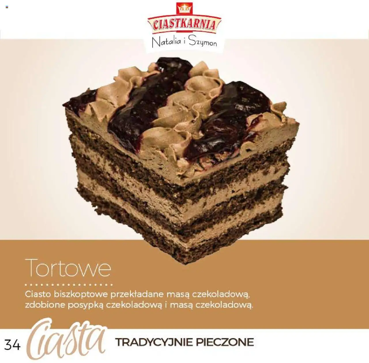 Topaz Gazetka - Ciast od 04.06.2025 | Strona: 34 | Produkty: Czekoladowa, Ciasto