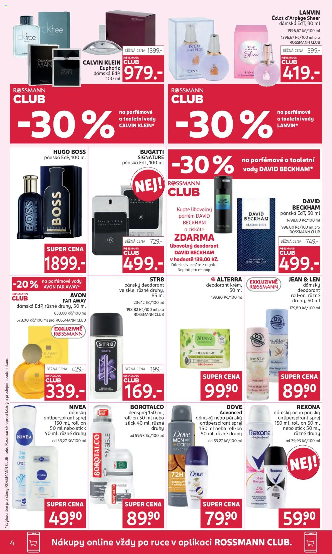 Rossmann leták od 10.09.2025 | Strana: 4 | Produkty: Antiperspirant, Nivea, Rexona, Borotalco