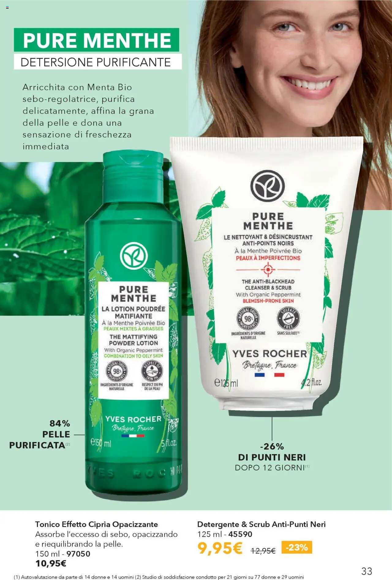 Volantino Yves Rocher del 31.07.2025 | Pagina: 33 | Prodotti: Detergente, Scrub, The, Cipria